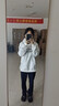 魯雅爾 日系慵懶風(fēng)kitty貓連帽衛(wèi)衣女春秋季保暖上衣服復(fù)古休閑寬松外套 白灰色常規(guī) M 【建議80斤到100斤】 曬單實(shí)拍圖