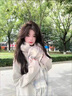 麗紗蓓兒圍巾冬季情侶款韓版百搭學(xué)生男女款流蘇格子披肩長(cháng)款圍脖生日禮物 彩虹糖豆【白色】 曬單實(shí)拍圖