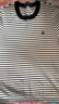 納維凱爾意大利小帆船女士水手風(fēng)條紋短袖圓領(lǐng)針織衫2324504501 白/黑 S  曬單實(shí)拍圖