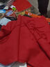 朗琦威尊大紅圍巾秋冬新款加厚少女年會(huì )禮物女純色披肩學(xué)生圍脖絲巾禮物 紅色 曬單實(shí)拍圖