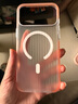 猩球衛(wèi)士高級感防指紋適用Apple/蘋果iPhone17ProMax磁吸瓦楞手機殼超薄行李箱條紋保護套磨砂外殼橙 曬單實拍圖