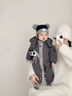 G.DUCKKIDS嬰兒冬裝衣服連體衣寶寶90白鴨絨羽絨服新生兒外出抱衣女童外套 深灰色 66 cm 曬單實(shí)拍圖