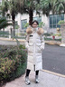 楊紫同款零下40度500g極寒鵝絨羽絨服情侶超厚哈爾濱旅游防寒外套 燕麥白  貉子真毛領(lǐng) 男女同款單件極寒保暖 L 充絨量436克-建議115~135斤 曬單實(shí)拍圖