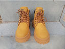 Jeep2026新款馬丁靴男鞋情侶雪地靴秋冬防滑大黃靴防水高幫工裝靴子男 金黃色【加絨款】 P03232581K 42 曬單實(shí)拍圖