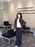 棉致美式復古格子高腰直筒褲子女秋冬季新款寬松小個(gè)子垂感休閑闊腿褲 A575深灰色【常規高品質(zhì)】 L 106-120斤 曬單實(shí)拍圖