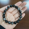 周大生男士手串木變石虎眸瑪瑙手鏈手串生日禮物送男友生日禮物 黑曜石手串（10mm） 曬單實(shí)拍圖