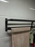 四季沐歌（MICOE）衛生間置物架毛巾架太空鋁折疊浴巾架免打孔槍灰色浴室掛件 曬單實(shí)拍圖