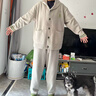 蕉內【趙露思同款】絨絨520H睡衣男女士半邊絨情侶家居服加絨加厚冬季 曬單實(shí)拍圖