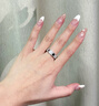 卡家同款 love戒指 男士戒指 滿(mǎn)鉆戒指黑釘戒指 18k金玫瑰金戒指 黑釘戒指（寬約6.5mm） 9碼—寬版（6.5mm） 曬單實(shí)拍圖