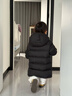 保姆鵝 兒童羽絨服男童女童連帽中長(cháng)款加厚防風(fēng)保暖羽絨外套[NG2747] 炭黑 120 曬單實(shí)拍圖