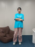 人本官方旗艦店小白鞋女2025秋冬季新款德訓鞋小眾網(wǎng)面厚底休閑運動(dòng)鞋 灰蘭 37 曬單實(shí)拍圖