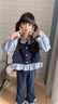G.DUCKKIDS小黃鴨童裝女童春裝套裝2025新款獨特絕美牛仔休閑兒童秋季女寶寶 花邊喇叭褲套裝 110 (建議98-105cm 3-4周歲） 曬單實(shí)拍圖
