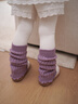 眺德高 兒童襪子 2雙裝 春秋韓系針織花邊堆堆襪套女童小腿襪子長(cháng)筒襪 白色+紫色2雙 均碼 曬單實(shí)拍圖