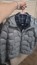 哈吉斯（HAZZYS）童裝男女童鵝絨羽絨服2025冬季新款蓄熱抑菌保暖外套 月影灰 165 曬單實(shí)拍圖
