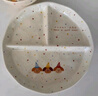 E7 生活早餐盤(pán)一人食分格餐盤(pán)定量盤(pán)子減脂餐具兒童家用陶瓷餐具可愛(ài)風(fēng) 圓形分隔盤(pán)【可愛(ài)小狗】 曬單實(shí)拍圖