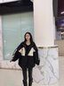 UKMR夾棉服休閑加厚外套女春秋冬季2025新款二棉衣薄棉襖棒球服 黑色(常規(guī)) S 【建議85-100斤】 曬單實(shí)拍圖