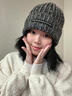 韞舜灰色針織毛線(xiàn)帽子男士大頭圍顯臉小女粗針織保暖冷帽秋冬季2025新 毛線(xiàn)帽男款灰色 曬單實(shí)拍圖