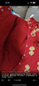 戴維貝拉（DAVE＆BELLA）嬰兒夾棉連體衣新生兒外出服加厚女寶寶衣服中國風(fēng)冬裝新年爬服 紅色【現貨】 80cm （建議身高73-80cm） 曬單實(shí)拍圖