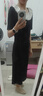 芭芬薇薇時(shí)尚赫本風(fēng)黑色連衣裙女夏季顯瘦時(shí)尚洋氣減齡小個(gè)子短袖開(kāi)叉裙子 黑色 S 曬單實(shí)拍圖