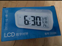康巴絲鬧鐘智能電子大屏幕大數字桌面時(shí)鐘輕觸點(diǎn)亮小鬧鐘兒童鬧鐘 升級款2219A白色 曬單實(shí)拍圖