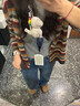 塔馳密司（touchmiss）洋氣撞色條紋上衣女秋季新款通勤針織開(kāi)衫 拼色 均碼 曬單實(shí)拍圖