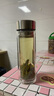 蘇泊爾（SUPOR）玻璃杯茶水分離男士水杯雙層高硼硅玻璃耐高溫大容量泡茶杯子禮物 行硯黑400mL 曬單實(shí)拍圖