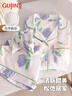 古今（GUJIN）帶胸墊新品100%純棉睡衣女棉紗家居服可外穿睡褲大碼套裝L 曬單實(shí)拍圖