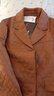 經(jīng)典故事（JANE STORY）經(jīng)典故事夾棉格紋西裝外套女秋款2025新款通勤別致修身西服小個(gè)子 橙咖色 L 曬單實(shí)拍圖