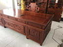 曦世 曦世 紅木家具非洲花梨（學(xué)名：刺猬紫檀）電腦桌 老板桌 實(shí)木辦公桌書(shū)桌椅組合 預選紋路（尾款清發(fā)貨詢(xún)客服） 曬單實(shí)拍圖