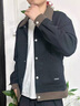 軒森圖春秋季男士輕熟風(fēng)夾克外套男款寬松大碼拼接撞色上衣胖子顯瘦搭配 jk505黑色夾克 5XL (190) 建議220-240斤 曬單實(shí)拍圖
