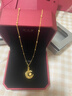 周大福滿(mǎn)天星光珠基礎鏈毛衣鏈足金黃金項鏈女送生日禮物 EOF1627 40cm 約2.95g計價(jià)(工費360) 曬單實(shí)拍圖