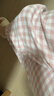 無(wú)印良品（MUJI）[自營(yíng)限定款]女士無(wú)側縫 雙層紗織睡衣  軟棉棉內衣 淺粉色格紋 S 曬單實(shí)拍圖