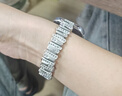 watchbond適用華為手表Watch Fit4表帶fit4pro女款fit3鑲鉆鋅合金不規則表帶智能華為手環(huán)女生時(shí)尚夏季腕帶 【升級易拆款】不規則金屬表帶鑲鉆-星光色+銀色接頭 適用：華為Fit4 曬單實(shí)拍圖