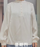 菲妮迪（FINITY）雪紡衫2025年秋季新款簡(jiǎn)約氣質(zhì)米色優(yōu)雅通勤上衣女 米色 M 曬單實(shí)拍圖