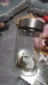 富光雙層玻璃杯支持團購定制泡茶杯辦公杯帶把 大容量男女水杯子580ML 曬單實(shí)拍圖