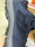 足力健艾爸爸秋冬寬腳中老年人爸媽鞋輕便防滑休閑運動(dòng)健步鞋(送襪子) 男款深藍 42 曬單實(shí)拍圖