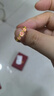 中銀億金琺瑯桃花開口黃金戒指女足金尾戒指環(huán)七夕情人節(jié)禮物送女友老婆 琺瑯桃花開口戒指【金重約3g】 曬單實拍圖