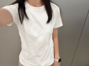 優(yōu)衣庫合作款女裝大師T圓領(lǐng)T恤短袖正肩素色白T474404 00 白色 M /160/84A 曬單實拍圖