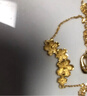 周六福  黃金套鏈女款足金花朵金花閃砂鏈墜迎春花 計價(jià) 40+5cm尾鏈-3.79g 曬單實(shí)拍圖