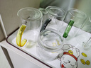 青蘋果耐熱玻璃水杯465ml四只 四色把手玻璃杯 圍爐煮茶杯牛奶杯 曬單實拍圖