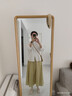 無(wú)印良品（MUJI）女式 漢麻棉輕便長(zhǎng)裙 長(zhǎng)半身裙女裙子 25年夏季女裝 BE1VBC5S 黃色 M （160/66A） 曬單實(shí)拍圖