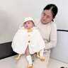 G.DUCKKIDS小黃鴨童裝嬰兒斗篷春秋季新款寶寶衣服披風(fēng)春秋款萌外出服斗篷 淺黃色 【小雞斗篷】 均碼 S碼 【0-1歲】 曬單實(shí)拍圖