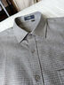 杉杉【純棉磨毛】長(cháng)袖襯衫男新款休閑商務(wù)易打理格子襯衣 淺灰格紋 40 曬單實(shí)拍圖