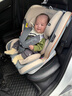 貝倍適（BAYBETSS）兒童安全座椅汽車(chē)用0-4-12歲寶寶360度旋轉嬰兒車(chē)載坐椅ISOFIX 米灰色【遮陽(yáng)棚+上拉帶+側保護】 曬單實(shí)拍圖