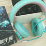 覓聲射手座游戲耳機頭戴式有線(xiàn)帶麥電競專(zhuān)用電腦耳麥三角洲行動(dòng)3.5/usb接口虛擬7.1音效聲卡降噪麥克風(fēng) usb接口魔幻青-集成星云聲卡芯片 曬單實(shí)拍圖