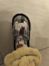 果殼（Gukoo）空調房毛絨棉拖鞋女原創(chuàng  )派對小狗家居防滑地板拖 咖色女 36-37 曬單實(shí)拍圖
