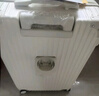 SOO行李箱小型登機(jī)箱男出差短途女旅行拉桿箱密碼皮箱杯架白色20英寸 曬單實(shí)拍圖
