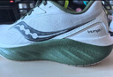 Saucony索康尼彭于晏同款勝利22跑步鞋男緩震舒適慢跑鞋白綠42.5 曬單實(shí)拍圖