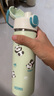 膳魔師（THERMOS）兒童保溫杯大容量水杯316l不銹鋼杯學(xué)生吸管杯運動(dòng)水壺直身杯子 【熊貓】綠色直飲杯500ml 曬單實(shí)拍圖