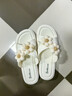 外穿一字拖鞋2025年夏季新款時(shí)尚厚底軟底配裙子穿顯瘦沙灘涼拖鞋 白色 40-41 建議拍大一碼 曬單實(shí)拍圖